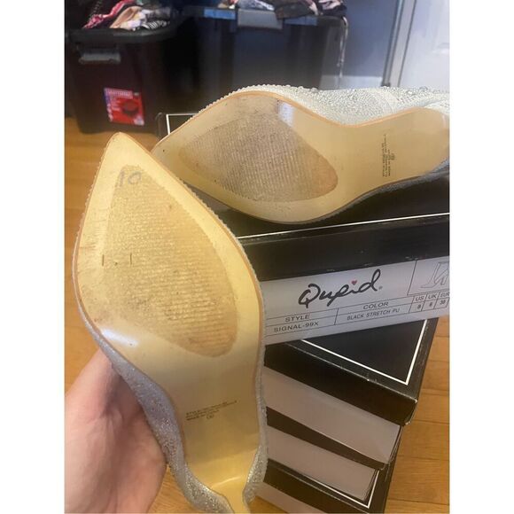 Delicacy Silver Rhinestone Heels - Picture 5 of 5